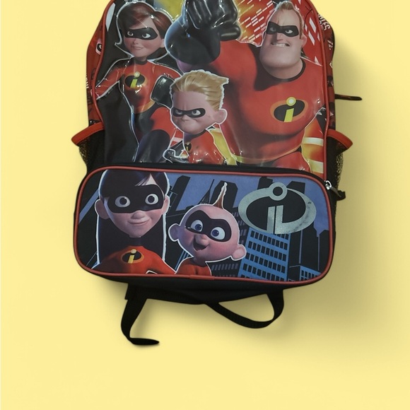 Disney Incredibles Red and Black Kids Backpack - Picture 1 of 1